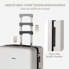 YSTYLE Set Of 4 ABS Hardside Trolley Suitcases For Travel With TSA Lock - White - View 5