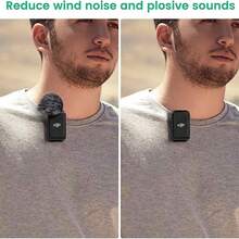 Microphone Windscreen Wind Muff Compatible With DJI MIC Wireless Lavalier Microphone,Furry Cover(2 Packs) - Grey - View 7