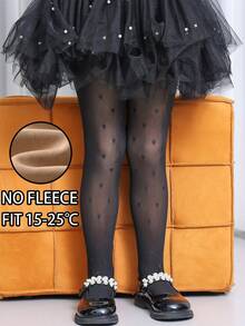 1双儿童保暖连裤袜，女童黑色不透明加厚保暖内衬打底裤，保暖隔热，冬季防寒袜，适合-5至10°C的女童 - 黑色 - 查看 9