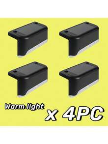 Bộ 4/8/12/16 đèn LED năng lượng mặt trời gắn tường, đèn hàng rào sân vườn ngoài trời, đèn chiếu sáng cầu thang sân vườn. - Nhiều màu - Xem 16