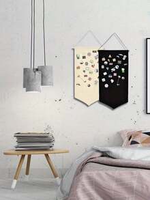 Canvas Wall-Mounted Brooch And Pin Display Set With Hanging Rings - Inspirational Jewelry Storage Rack For Home, Office, Craft Room - Decorative Badges, Collectibles, Buttons And Patches Storage - Multicolor - View 5