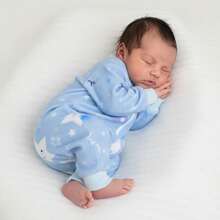 Baby Winter Comfort Fleece  Pajamas - Warm And Soft With Front Zipper - Comfortable Hypoallergenic Fabric - Boys And Girls - 藍色 - 查看 5