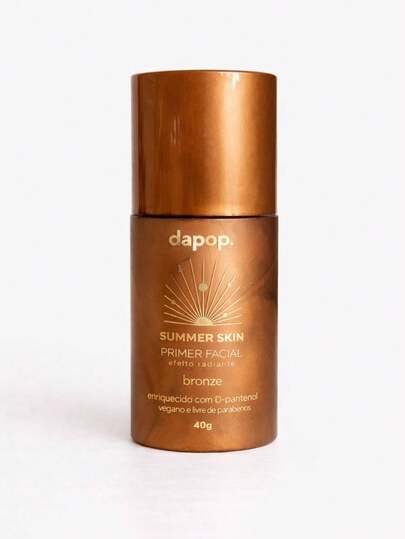 Primer Facial Summer Skin Dapop Efeito Radiante Rose e Bronzer Iluminador Pele Uniforme Acabamento Natural