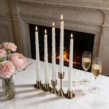 2支欧式长款白色珍珠蜡烛（不含烛台），直径2.3厘米/0.9英寸，适合居家使用，无烟婚礼蜡烛，是烛光晚餐、高端氛围摄影道具、理想礼品、户外庭院装饰、办公桌装饰、香氛烛台、营造室内氛围、婚礼、派对、家庭聚会、浪漫场合和桌面装饰的完美之选。 - 2pcs - 查看 9