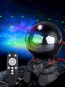 1个遥控星空夜灯，带星空投影功能 - 360°旋转宇航员星云投影灯，可调节星空天花板LED灯，适用于卧室、客厅和派对装饰 - 节日和所有季节的完美礼物 - 彩色 - 查看 3