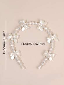 2pcs/Set Women Pearl Headband, Elegant Pearl Hairband With Bow, Graceful Wedding/Holiday Headpiece, Gift For Ladies - Beige - View 5