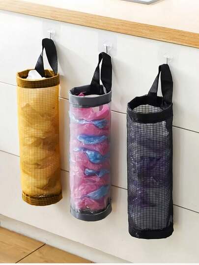 Garbage Bag 1pc Hanging Trash Bag Storage Bag --- Easy To Use, Multi-Functional, Versatile, Orderly And Orderly, Weatherproof, Wall-Mounted Ret Collection Bag, Suitable For Home, Kitchen, Bedroom, Bathroom, Living Room, Studio, Toilet, For Collecting Various Bags, And Can Accommodate Other Storage Items Hanging Convenient And Durable Bag Storage Bag