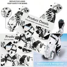 Guantes de esquí impermeables guantes de nieve de 34 °C guantes de invierno para clima frío guantes de snowboard cálidos para hombres y mujeres - Blanco - Ver 1