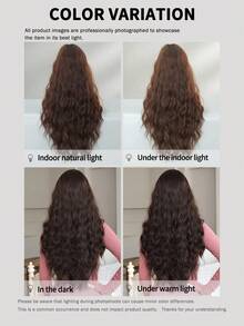7JHH WIGS Tawny Brown Extra Long Wave Wigs For Women 28 Inch Extra Long Wavy Wig With Side Curtain Bangs, Heat Resistant Fiber Hair Synthetic Curly Wig For Daily & Music Festival Party Wear, Halloween Cosplay Costume Use Fashion Wig Accessories - 咖啡棕 - 查看 8