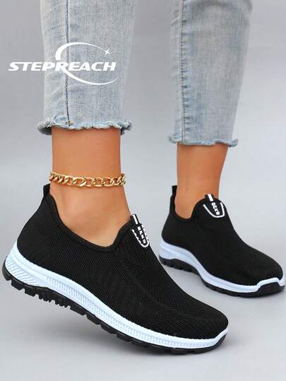 STEPREACH New Women Sports Shoes Casual Sneakers Mesh Breathable Comfortable Non-Slip Lightweight Slip-On Driving Shoes