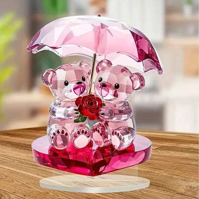 2D Acrylic Couple Decor, Ideal Valentine's Day Desktop Ornament, Peelable Film, Not 3D