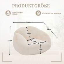 Bean Bags - Beige + Faux Fur - View 5
