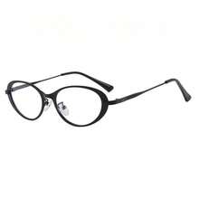 1 Pair Women's Oval Frame Minimalist Y2K Metal Glasses, Casual Fashionable Suitable For Daily Wear, Reading, Street Style, Office - Multicolor - View 3