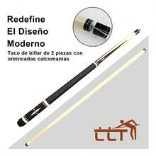 2 Tacos de Billar Palos Snooker Desarmable Profesional Con 2 Guantes 4 Tizas, Cues Billar Varilla de Billar Pool Cue Stick para Principiante Taco de Piscina Palo de Salas de Billar y Doméstico - Blanco - Ver 5