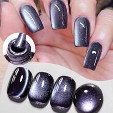 MTSSII 7ml 黑色玻璃磁性猫眼凝胶指甲油 - 四季皆宜可浸泡式 LED 凝胶指甲油，美甲爱好者的理想礼物 - 彩色 - 查看 8