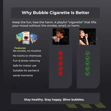 1pc Realistic Cigarette Shaped Metal Bubble Wand, For Blowing Bubbles, Please Use With Soapy Water (Soapy Water Not Included), Mini Metal Bubble Stick - One Size Fits All - View 5