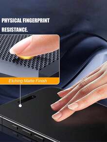 5pcs Matte Tempered Glass Screen Privacy Film, Scratch & Impact Resistant, Physical Anti-Fingerprint, Protect Screen Privacy, Frosted Glass Texture, Compatible With Apple X/XR/11/12/13/14/15/16/17 Series - Black - View 7