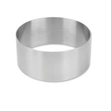 Molde de pastel redondo elevado sin costuras de acero inoxidable, aro para tarta mousse, molde de pastel, aro para tarta de postre - Plateado - Ver 15