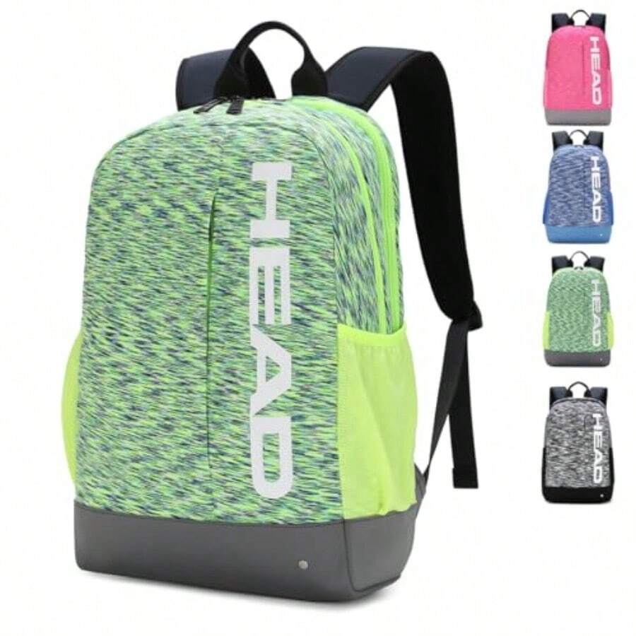 Mochila deportiva ligera con múltiples bolsillos, perfecta para el transporte diario y viajes de trabajo, casual, para computadora de 13.5" - Verde - Ver 1