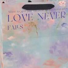 Oil Painting Handbag, Square Flower Bouquet Wrapping Hug Bag, Multi-Functional Large Capacity Handbag, Gift Packaging Bag, Wedding, Party, Holiday Gift Bag Packaging - Multicolor - View 8