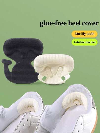 1 par de topes de talón invisibles sin adhesivo, unisex, antideslizantes, insertos para zapatos, ajuste cómodo para deportes