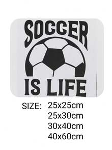 1Pc Personalized Soccer Mouse Pad, Custom Text "Soccer Is Life" Desk Mat, Football Gamer Mousepad, Non Slip Rubber Base Smooth Surface, Office Desk Accessories, Home Office Gaming Setup, School Study Room Game Room Use - Multicolor - View 6