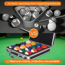 Caja Almacenamiento Billar Con Asa Funda Transporte 16 Bolas - Blanco - Ver 5