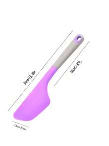 This One-Piece Wide Silicone Spatula Is Made Of Silicone, Heat-Resistant, And Has A Hanging Hole On The Handle. Suitable For Baking, Cooking And Mixing, Easy To Clean. - Multicolor - View 7