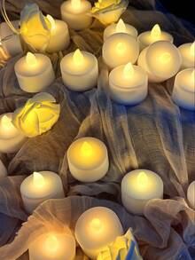 Bộ 6/12/24 nến không lửa điều khiển từ xa, có hẹn giờ/điều khiển từ xa, chạy bằng pin, nến cầu nguyện LED, nến trà, đèn nến LED không lửa dùng cho Halloween, Ngày lễ tình nhân, Giáng sinh, đám cưới, tiệc tùng, trang trí nhà cửa và các ngày lễ khác. - Phiên bản sáp trà nhỏ - Xem 9