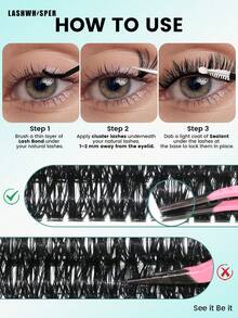 DIY Eyelash Extension At Home DIY Lash Extension Kit Cluster Lashes Glue Waterproof Lash Bond And Seal Long Lasting Individual Lash Clusters Adhesive Sealant Makeup Tool - Multicolor - View 3