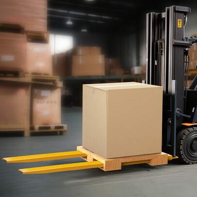 Pallet Fork Extensions 96" Length 5.5" Width Heavy Duty Carbon Steel Fork Extensions For Forklifts 1 Pair Forklift Extensions Industrial Forklift Fork Attachments For Forklift Truck Yellow