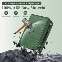 YSTYLE 4-Piece Suitcase (12/20/24/28 Inches), The Perfect Travel Companion! Scratch-Resistant, Beautiful, And Elegant. Lightweight And Easy To Carry With Swivel Wheels. - Green - View 3