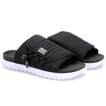 Asuna 3.0 Casual Polyester Lace-Up Outdoor Slippers - Black With White Sole - View 9