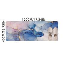 1 Peça Tapete Antiderrapante com Estampa de Mármore em Aquarela - Design Abstrato Vibrante, Capacho de PVC Lavável em Máquina, Adequado para Entrada, Sala de Estar, Quarto, Cozinha e Banheiro - Disponível em Vários Tamanhos, Tapete de Banheiro - Multicolorido - Visão 13