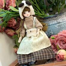 1个30厘米娃娃，6关节BJD娃娃，娃娃服装套装（含娃娃），休闲连衣裙，可更换配件 - 生日礼物、复活节礼物、万圣节礼物、圣诞节礼物，完美礼物 - 彩色 - 查看 25