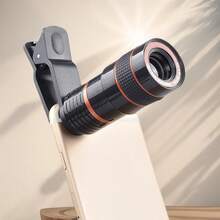 1个通用8倍/12倍/20倍长焦镜头附件，适用于智能手机和平板电脑的夹式变焦镜头，兼容单摄像头镜头，高清摄影变焦镜头，带手机夹的变焦手机镜头，用于摄影和摄像（适用于单镜头） - 彩色 - 查看 11