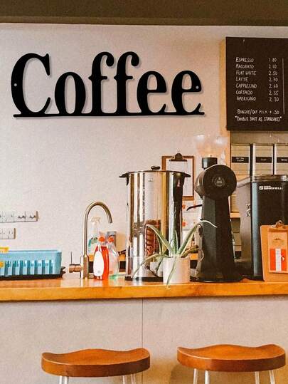 1 adet Art Deco Tarzı Kahve Harf Duvar Heykeli, Metal Ev Dekorasyonu, Kafeler İçin İç ve Dış Mekan Dekoratif Duvar Sanatı, Metal Duvar Süsü, Zarif Ev ve Yemek Odası Dekorasyonu, Oturma Odası, Mutfak, Kafe İçin Uygun - Sağlam Metal Yapı, Kolay Kurulum - Kahve Severler İçin Mükemmel Hediye, Ev Hediyesi, Anneler Günü, Sevgililer Günü, Noel - Modern İç Dekorasyon, Mutfak Sanatı