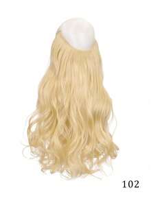 1pc Women's Lace Front Wig, Long Curly U-Part Wig, Synthetic Hair Extension - Multicolor - View 19