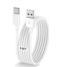 3条USB A转Type-C快充线，支持车载充电器和CarPlay，Type-C手机充电数据线，兼容 16/15系列，兼容三星Galaxy S25/S24/S23/S22/S21/S20 - 白色 - 查看 11