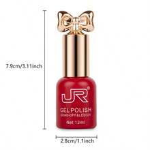 JR 10支装12毫升凝胶指甲油套装，包含红色、粉色、裸色凝胶指甲油，UV/LED可卸甲油套装，家用DIY，底油、面油，女孩礼物 - 彩色 - 查看 10