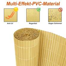 PVC Privacy Panel - Balcony And Terrace Screen With Reinforced Slats - Weatherproof Privacy Screen - Yellow - View 5