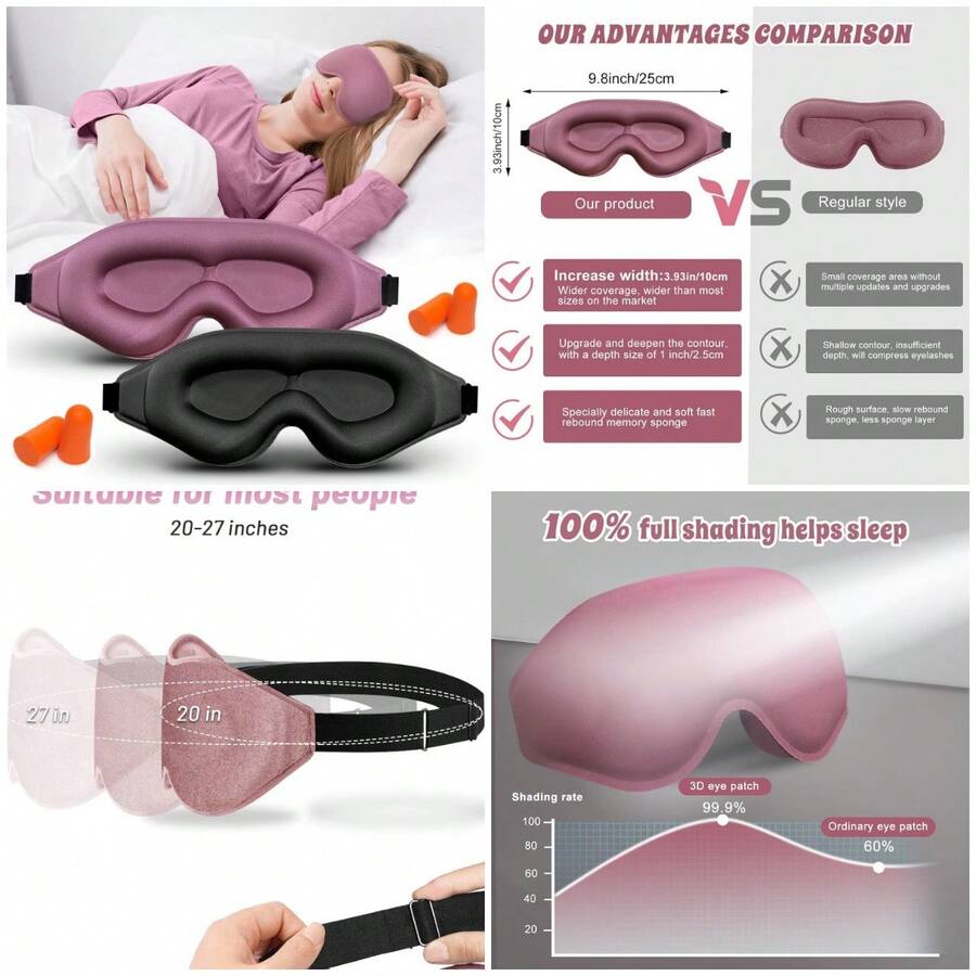 Eye Mask - Black-1pc - View 1