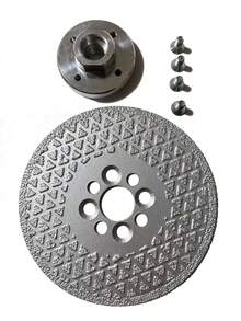 14mm Threaded Joint, Flange Connection, Brazing Process Welding Diamond, Double-Sided Grinding Disc, Cutting And Grinding Can Be Switched Freely, Connecting High-Power Angle Grinder, Powerful Cutting And Grinding Efficiency, Excellent Helper For Stone Processing And Original Stone Modification, Two Specifications Of 125mm And 155mm, Star Spot Welding Sand Layout, Better Reverse Flow Grinding And Dust Cutting - Starry Sky Flange Grinding Disc - View 8