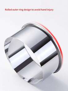 Juego de 3 piezas de moldes redondos y prensa manual de acero inoxidable, que incluye cortador de galletas, molde para empanadillas y accesorios de cocina para herramientas de horneado - Multicolor - Ver 6