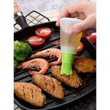 1 Piece Multi-Color Kitchen Silicone Oil Bottle BBQ Pastry Steak Oil Brush Baking BBQ Tool - Blue - View 2