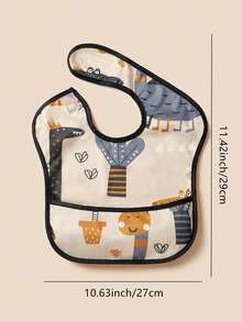 1pc Baby Sleeveless Bib, Infant Feeding Smock To Prevent Stains - Multicolor - View 4