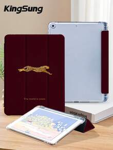 Kingsung 奔跑豹紋平板保護殼，適用於 9.7/10.2/10.5/10.9/12.9 吋 Pro 11 吋、第 10 代、Galaxy Tab S6 Lite 10.4 吋、Kindle Paperwhite 第 12 代 2024、Kindle (第 11 代) 2022，提供柔軟防震保護，支援智慧休眠/喚醒 - 彩色 - 查看 5