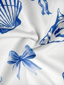 男士贝壳印花休闲无袖背心 - 彩色 - 查看 6