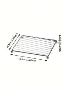 2 soportes de acero inoxidable de cuatro patas, almohadillas de mesa de cocina resistentes al calor, posavasos, almohadillas de aislamiento de calor de acero inoxidable, protección antescaldaduras para escritorio, adecuado para restaurante, cocina, hornear, utensilios de cocina - Multicolor - Ver 4