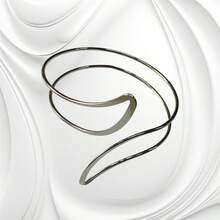 Gold Plated Forearm Bracelet - 銀色 08 - 查看 1